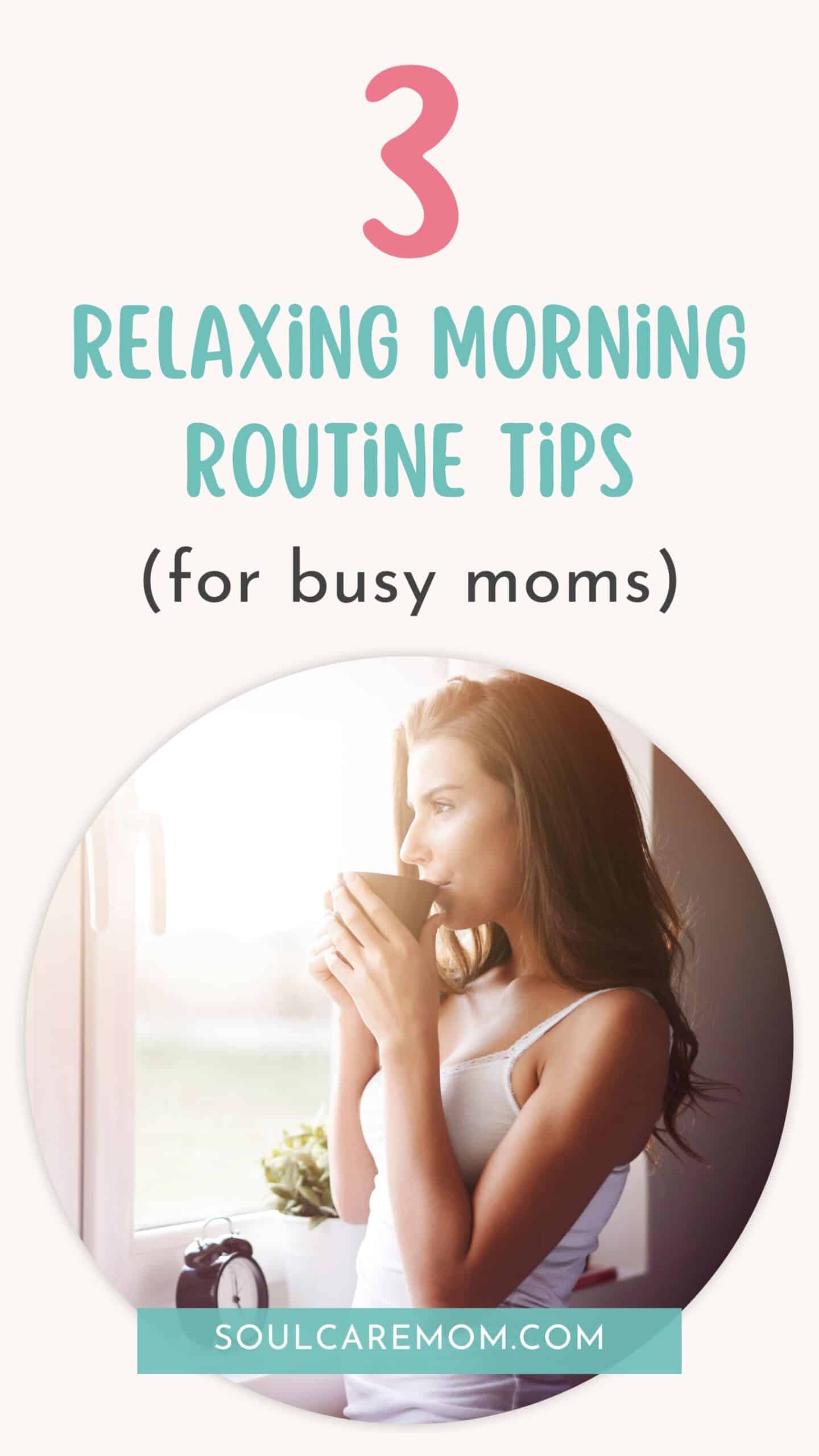 woman enjoying a cup of coffee as she moves through self care morning routine tips for a relaxing morning