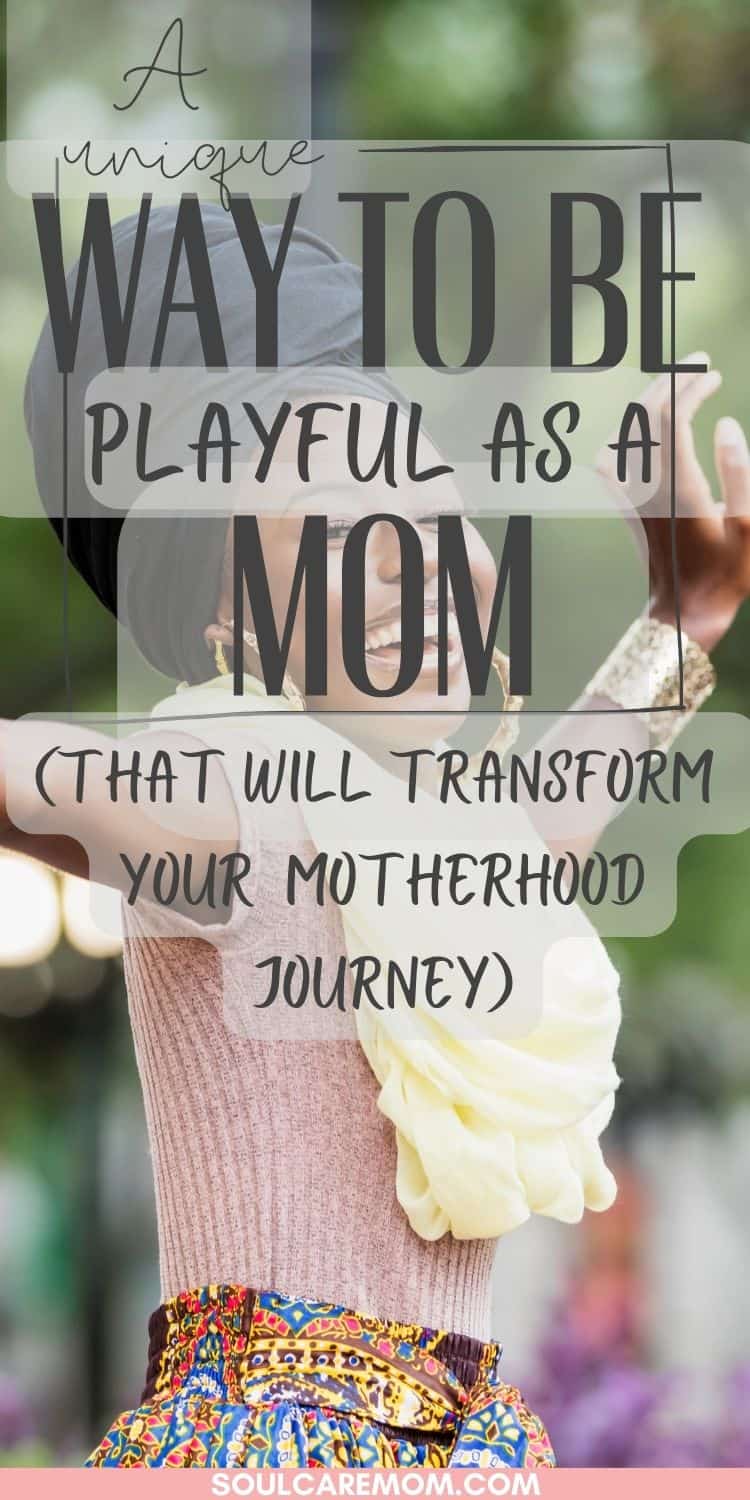 A woman smiling in nature as she discovers a unique way to feel more playful and empowered as a mom