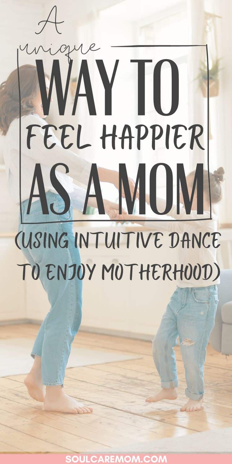 A mother discovering unique way to feel happier as a mom through intuitive dance