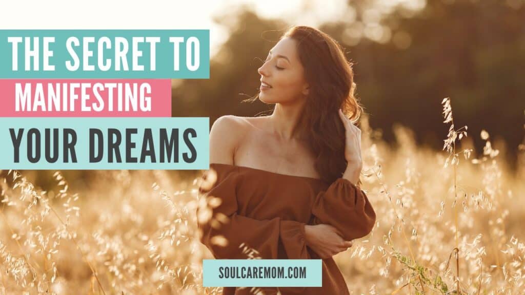 A Woman With Eyes Closed and Standing in a Field is Discovering How To Find Your Why and How It Will Help You Manifest Your Dreams
