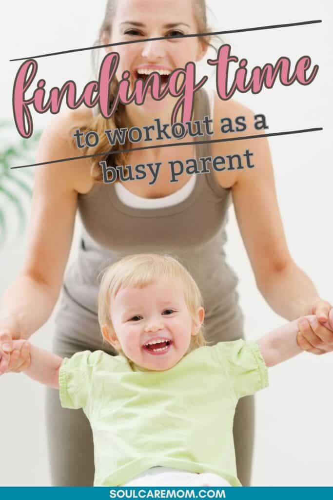 happy mom and toddler excited to find time for working out and uplevel mom fitness