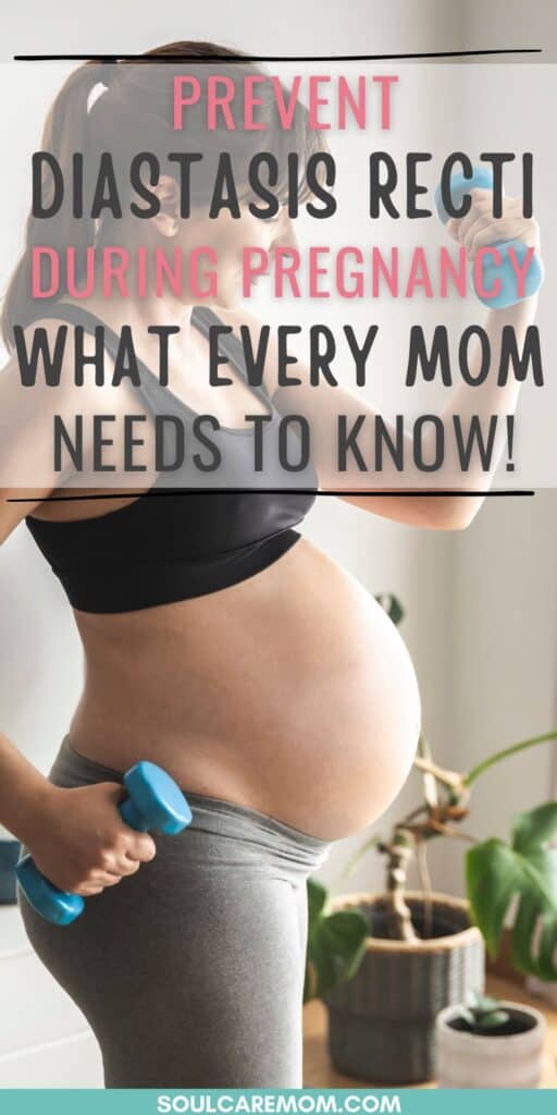 How to Prevent Diastasis Recti during pregnancy - what every mom meeds to know - image of a pregnant mother working out